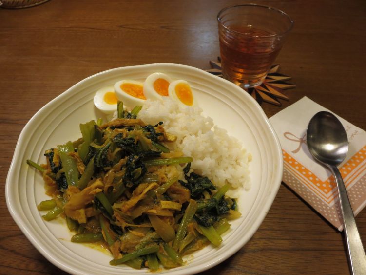小松菜ツナカレーの写真