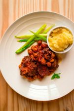 ひよこ豆と牛肉の煮込み、クミン風味