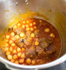 ひよこ豆と牛肉の煮込み、クミン風味の手順画像2枚目