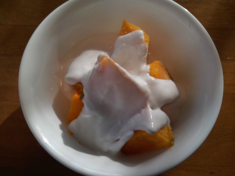 かぼちゃのココナッツクリームがけの写真