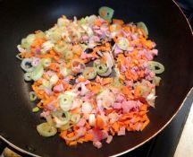 ピーナッツチャーハンの手順画像1枚目