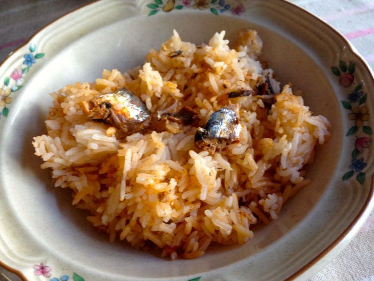 オイルサーディンピラフの写真