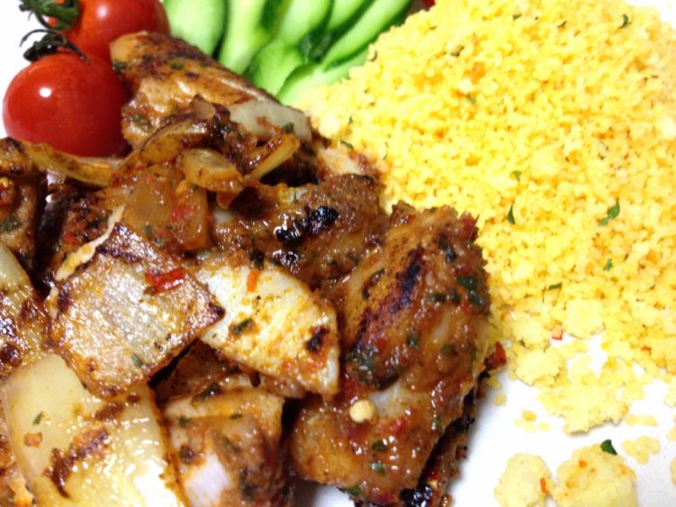 クスクス フィッシュ プレートの写真