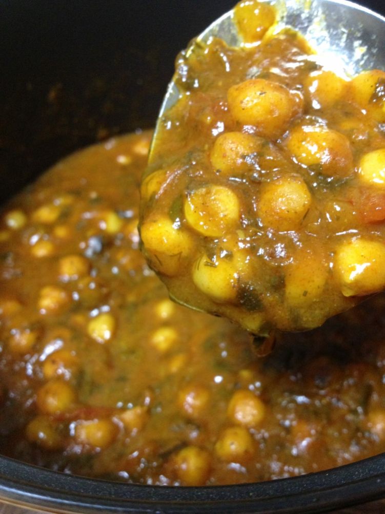 ひよこ豆のサーグカレーの写真