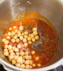 ひよこ豆と牛肉の煮込み、クミン風味の手順画像1枚目