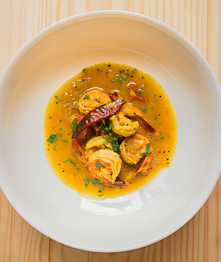 南インドの海老カレーの写真