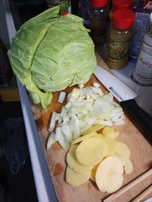 キャベツのカレーの手順画像1枚目