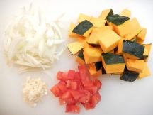 スリランカのかぼちゃカレーの手順画像1枚目