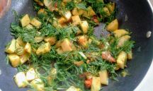 フェンネルの葉のタルカリの手順画像6枚目