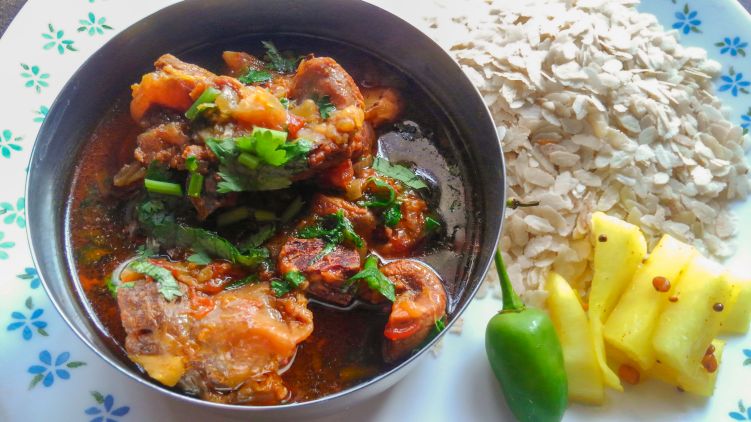 ネパールのマトンカレーの写真