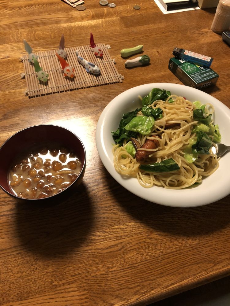 キャベツ入りペペロンチーノの写真