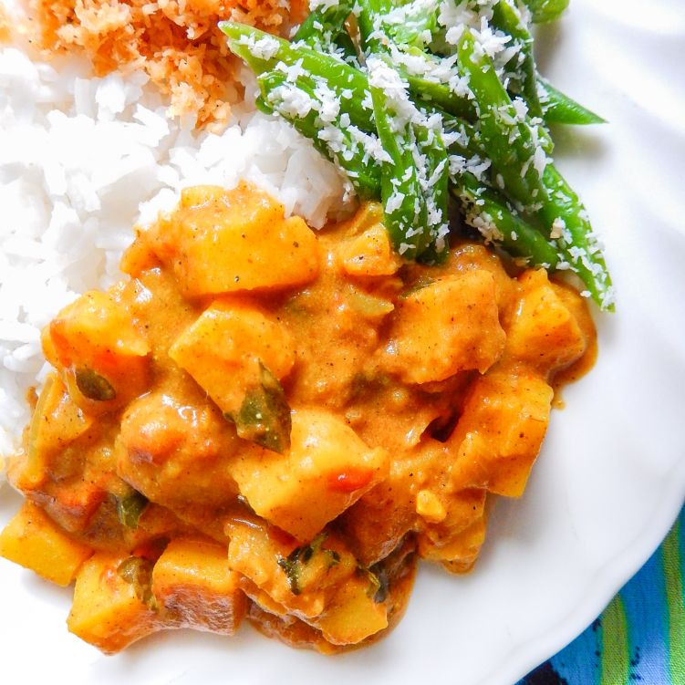 スリランカのポテトカリーの写真