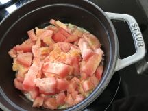 ひら豆と大根の葉のサンバルスープ♪の手順画像1枚目