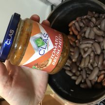 いんげん豆とソーセージのカスレの手順画像3枚目