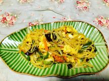 シンガポールスタイル　焼きビーフンの手順画像9枚目