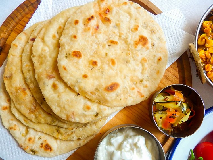 夕顔入りパラタの写真