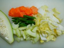 青パパイヤのサワーカレーの手順画像1枚目