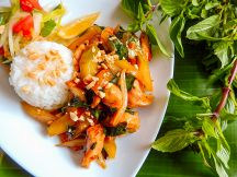 青パパイヤと鶏肉のバジル炒めの手順画像4枚目