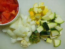 ムングダルとズッキーニのサブジ（スパイス炒め）の手順画像1枚目