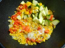 ムングダルとズッキーニのサブジ（スパイス炒め）の手順画像7枚目