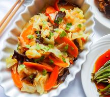 沙茶高麗木耳（台湾風キャベツときくらげの炒め煮）の手順画像6枚目