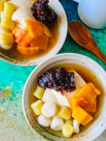 豆花 地瓜圓と湯圓入り