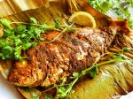 鯛のバナナリーフ包み焼き